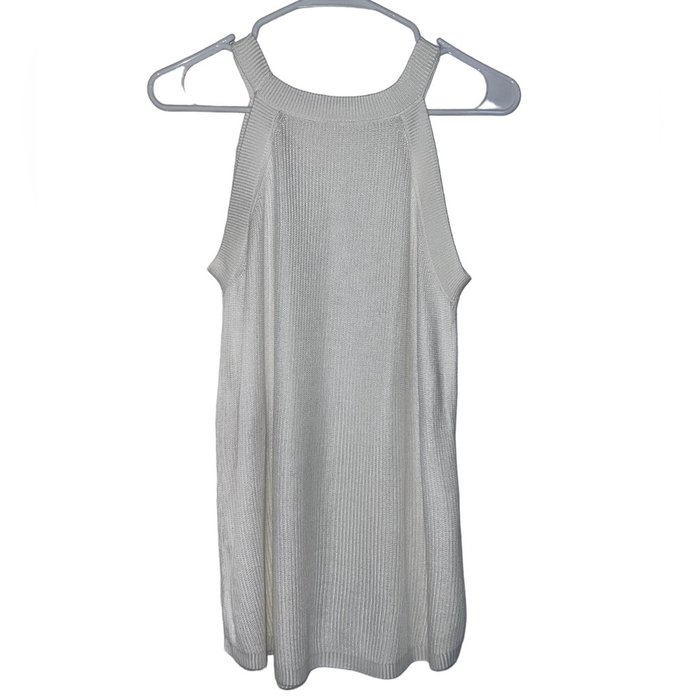 Baseball Printed White Knit Tank - Picture 2 of 10